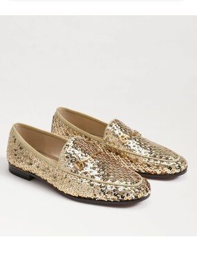 Sam Edelman Loraine Gold Loafers Color: Multi Octane women size 6 new